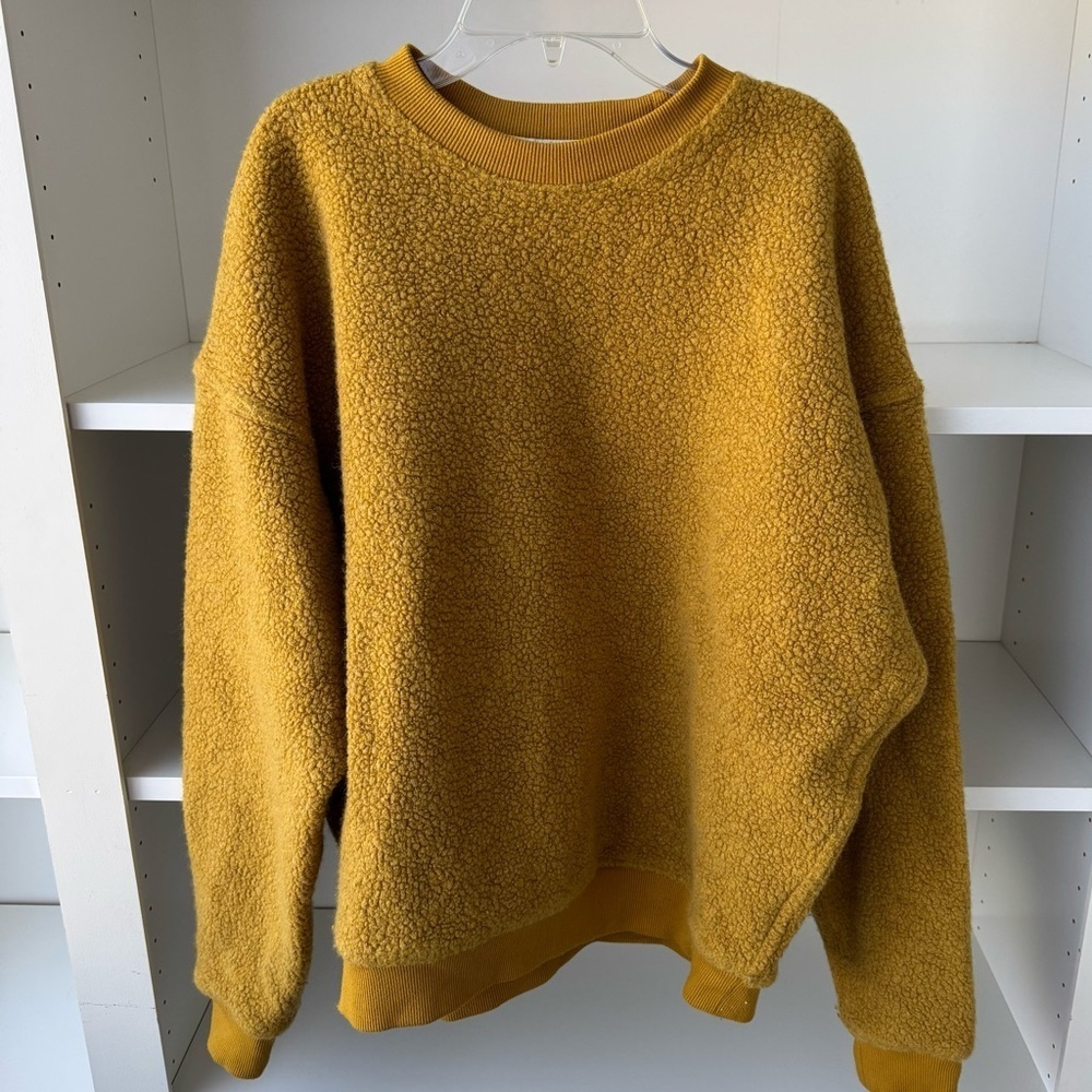 OUTDOOR VOICES Mustard Yellow MegaFleece Pullover Sweatshirt - Picture 3 of 6